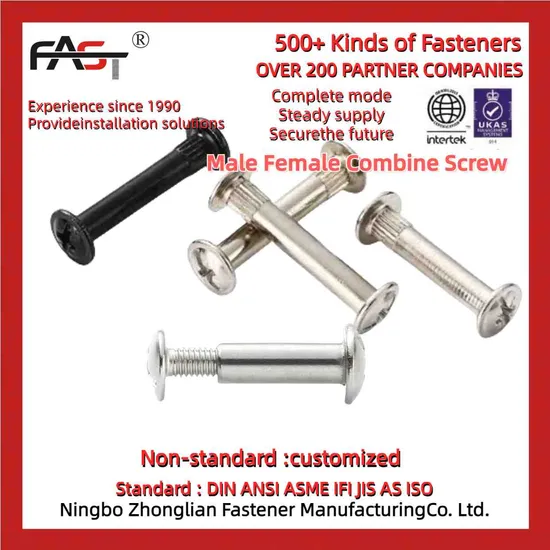 Versatile Male Female Screw Coupler for Structural Applications 