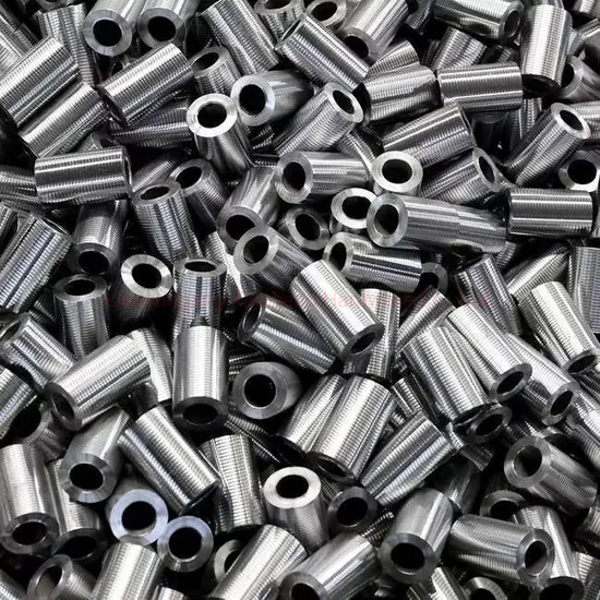 Wholesales Prices 45 # Carbon Steel Reinforcement Joint Standard Connecting Sleeve for Formwork Reinforcement for Rebar Mechanical Splicing Rebar Sleeves 